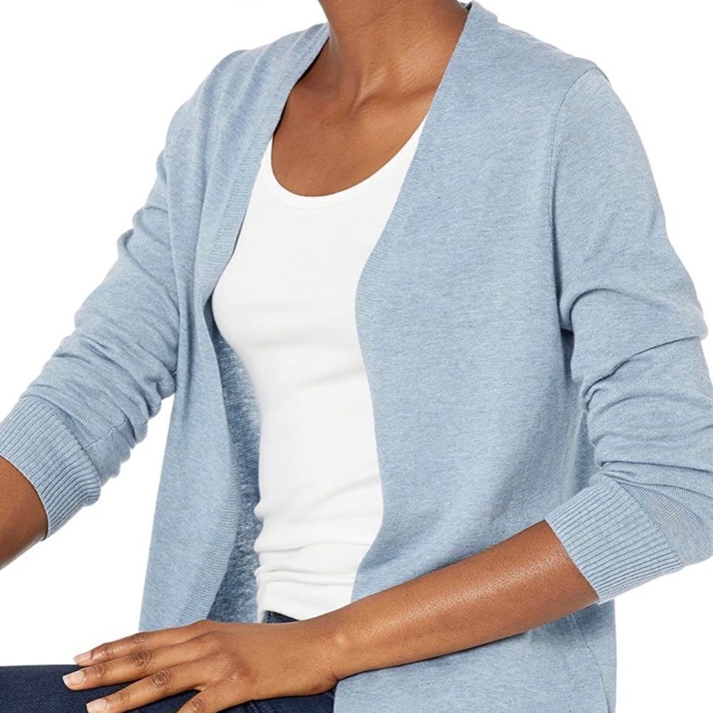 Amazon Essentials Women's Lightweight Open-Front Cardigan Sweater Blue Sz M - Picture 6 of 11
